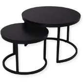 Sensahome Salontafel Set Antieke Ronde Houten Tafelset