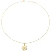 Orphelia Dames 925 Sterling Zilveren Ketting met Hanger - Goud ZH-6017/2