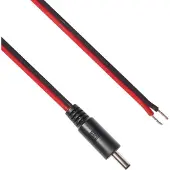 BKL DC plug (m) 3,5 x 1,35mm stroomkabel met open einde - max. 3A / zwart/rood - 2 meter