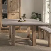 Gautier - Gami Vierkante eettafel Basalte | 140 x 140 x 76 cm | Viking Oak-design