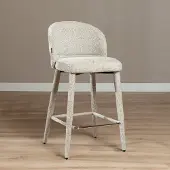 Livin24 Barkruk Charlie chenille taupe 69 cm