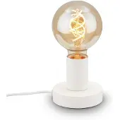 Briloner Teepu - Industriële Tafellamp - retro bedlamp - metaal - E27 fitting - Ø10 cm - wit