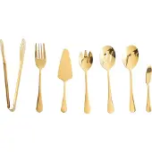 Beliani ZITI - Bestekset 7-delig - Goud - RVS