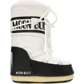 Moon Boot Dames Icon Nylon Laarzen zwart, wit (27/30), Plat, Geen, Casual, Sneeuw 80D1400440