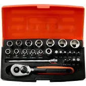 Bahco SBSL25 25 delige doppenset in koffer - 1/4"