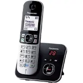 Panasonic KX-TG6821: Draadloos telefoonapparaat met lage stralingsuitstoot, ingebouwde antwoordapparaat, nummerweergave, 15 uur spreektijd, 7 dagen stand-by, handsfree functie, DECT