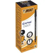 BIC Cristal Exact Balpen Zwart 0,28 mm Extra Fijn Balpen 20 Stuks