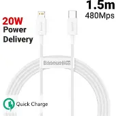 Baseus Usb-C Naar Lightning Pd-Kabel 20W Voor Apple Telefoons, 1,5 Meter Voor Het Opladen