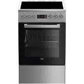 Beko FSM57300GX, Vrijstaand fornuis, RVS, Draaibaar, Touchbediening, Voorplaat, Emaille, Keramisch