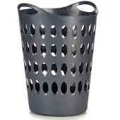 Arte Regal Flexibele wasmand/opbergmand rond antraciet 50 liter - Wasmanden