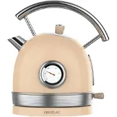 Cecotec ThermoSense Elektrische Waterkoker 420 Licht Beige, 1,8 l capaciteit, 2200 W, temperatuurmeter, 360 basis