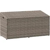 vidaXL Tuinbox 110x50x58 cm poly rattan grijs