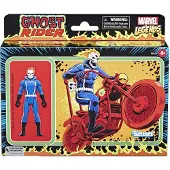 Hasbro Marvel Legends Series Retro 375 Ghost Rider 3.75-Inch Actiefiguren, Speelgoed voor 4 Jaar en Ouders, Inclusief Voertuig