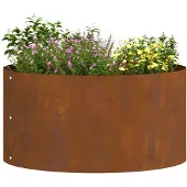 vidaXL Plantenring Roestig 40 x 40 x 20 cm weervast staal