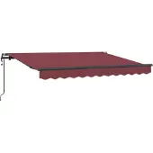 vidaXL Uitschuifbare luifel Bordeauxrood 350 x 200 x 165 cm Stof