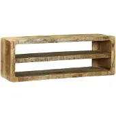 vidaXL TV Kast met plank Bruin 100 x 32 x 36 cm Massief mangohout