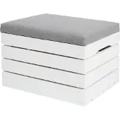 Ruhhy Zitbankje met opslagklep - Hockers - Opslagmeubel - Hout en stof - Modern / Vintage