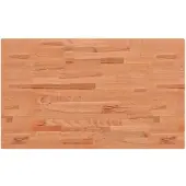 vidaXL Wastafelblad 100x60x1,5 cm massief beukenhout