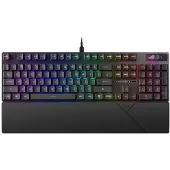 Asus ROG Strix Scope II RX – Mechanisch-optisch toetsenbord, ROG RX-schakelaars, waterdicht (IP57), PBT-toetsen, multifunctionele bedieningselementen, polssteun, AZERTY-lay-out