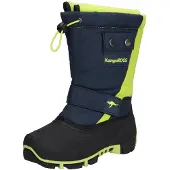 Kangaroos Snowboots 'Kanga-Bean II' navy / limoen / zwart