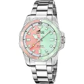 Lotus Kwartshorloge Polshorloge, dameshorloge, roestvrijstalen armband, tot 10 bar waterdicht