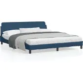 vidaXL Bedframe met hoofdeinde "Dover" 180x200 cm stof blauw