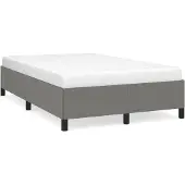 vidaXL Bedframe zonder matras 120x190 cm stof donkergrijs