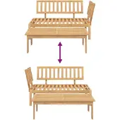 vidaXL 2-delige Loungeset pallet massief acaciahout