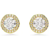 Swarovski Oorbellen 'Una' goud / transparant