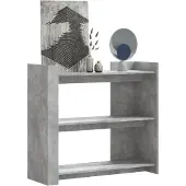 vidaXL Wandtafel 100x35x90 cm bewerkt hout betongrijs