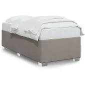 vidaXL Bedframe zonder matras 90x190 cm stof taupe