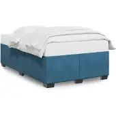 vidaXL Bedframe fluweel blauw 120x190 cm