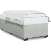 vidaXL Bedframe zonder matras 80x200 cm fluweel lichtgrijs