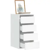 vidaXL Ladekast 40x41x76 cm bewerkt hout wit