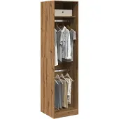 vidaXL Kledingkast 50x50x200 cm bewerkt hout artisanaal eikenkleurig