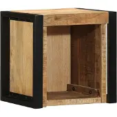 vidaXL Nachtkastje 40x35x40 cm massief ruw mangohout