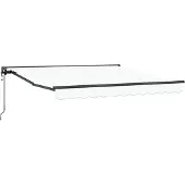 vidaXL Zonnescherm Frame Wit 350 x 250 cm Polyester met PU-coating
