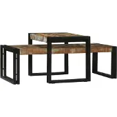 vidaXL Salontafel 2 st Multikleur 48 x 40 x 40 cm