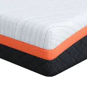 vidaXL Matras Wit en Zwart 200 x 200 cm Jacquard stof