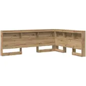 vidaXL Opberghoofdbord Artisan Eiken Bewerkt hout
