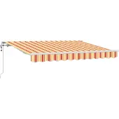 vidaXL Uitschuifbare luifel Geel 350 x 200 cm Stof