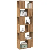vidaXL Boekenkast/kamerscherm 60x24x186 cm artisanaal eikenkleur