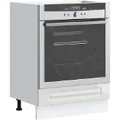 vidaXL Ovenkast Kalmar bewerkt hout hoogglans wit