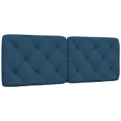 vidaXL Hoofdbordkussen 140 cm stof blauw