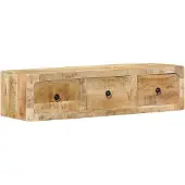 vidaXL Tv-wandmeubel 100x32x25 cm massief hout ruw mangohout