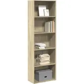 vidaXL Boekenkast 60x30x189 cm bewerkt hout sonoma eikenkleurig