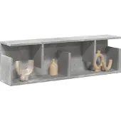 vidaXL Wandkast 100x20x30 cm bewerkt hout betongrijs
