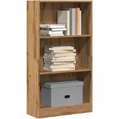 vidaXL Boekenkast 60x24x109 cm bewerkt hout artisanaal eikenkleurig