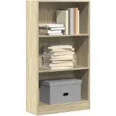 vidaXL Boekenkast 60x24x109 cm bewerkt hout sonoma eikenkleurig