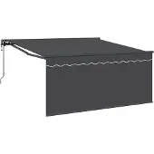 vidaXL Uitschuifbare luifel Antraciet 350 x 250 cm
